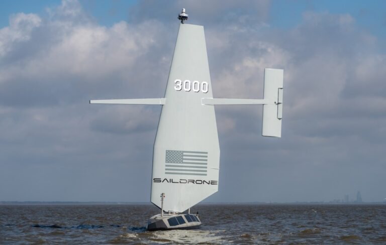 Saildrone's First Aluminum Surveyor Autonomous Boat Launches For Navy Testing