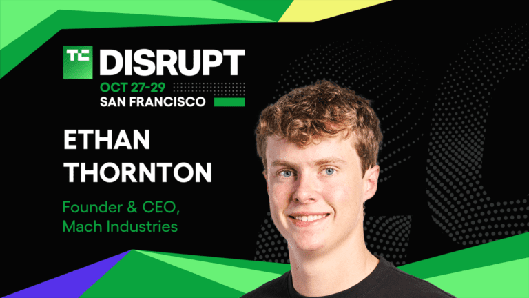 Ethan Thornton of Mach Industries gets AI Stage in Disrupt 2025 Ethan Thornton Of Mach Industries Gets Ai Stage In Disrupt