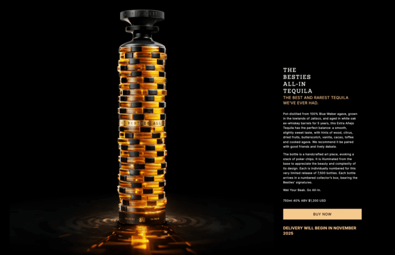 After 5 months, $1,200 bottles of Besties All-In Tequila finally start shipping After 5 Months, $1,200 Bottles Of Besties All In Tequila Finally