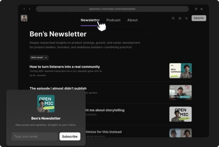 Podcasting platform Riverside is getting into the newsletter game Podcasting Platform Riverside Is Getting Into The Newsletter Game