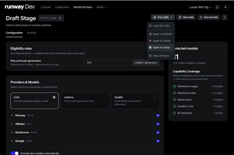Runway launches AI model router as production media fills up Runway Launches Ai Model Router As Production Media Fills Up